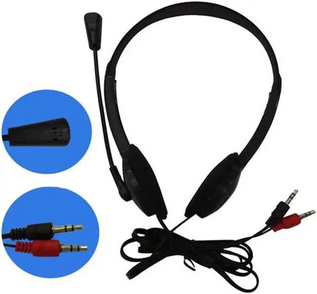 Alt view image 2 of 5 - 3.5mm Wired Over-Ear Headphone Stereo Headset with Microphone for PC Laptop with Mic computer Accessory