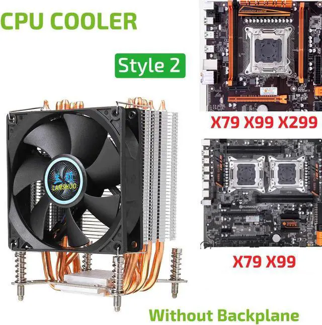 Main image of 3/4 Pin PC CPU Cooler Heatsink 6 Heatpipes 9cm Quiet Fan Cooling Fan Cooler Radiator For 775 115X 1366 2011 X58 X79 X99 299