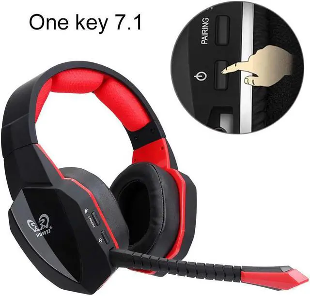 Main image of Wireless Headphones PC Gamer Headset USB 7.1 Virtual Surround Sound Stereo Bass Gaming Headphone with Mic no delay for game