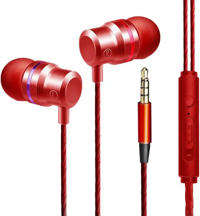 Alt view image 5 of 5 - 3.5mm Plug Mobile Phone In-Ear Bass Earphones Headsets With Microphone & Sound Remote Music Gaming Headphones Headset