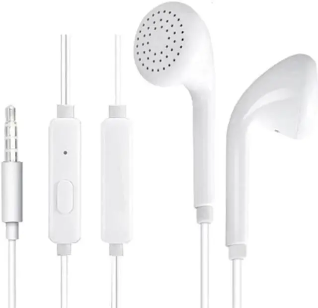 Alt view image 4 of 5 - 2020 3.5 Wired earphones With Microphone Volume Control terproof Music Gaming In-ear Sport Headset off white Earbuds