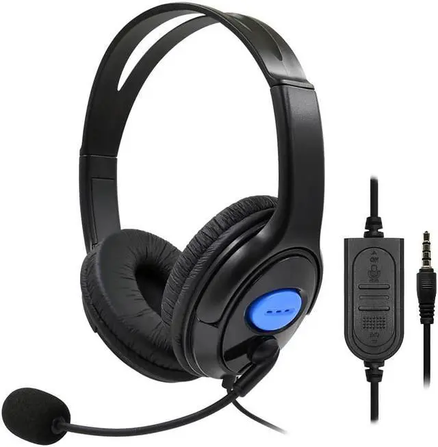 Alt view image 5 of 5 - PC /PS4 Game Gaming Headphones Soft Memory Earmuff and Noise-canceling Wired Headset For PS4 Game With Microphones
