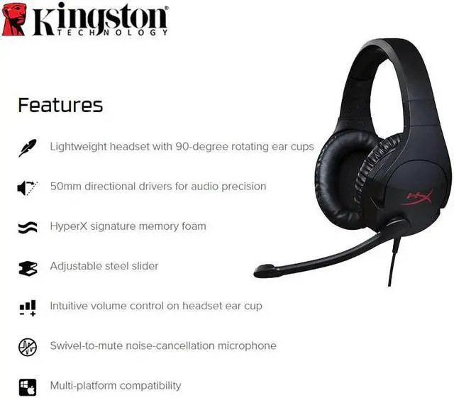 Alt view image 2 of 5 - HyperX Cloud Stinger Gaming Headset Headphones With a microphone Microphone Mic For PC PS4 Xbox Auriculares