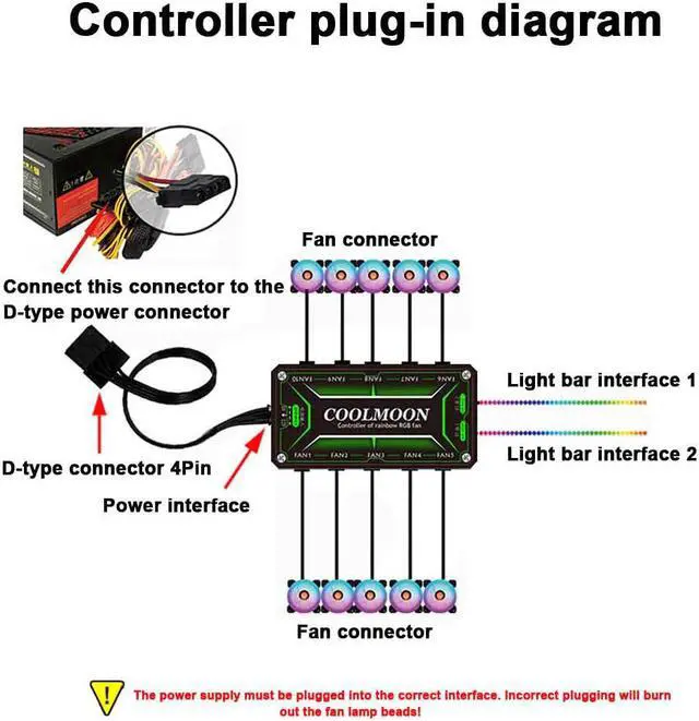 Alt view image 5 of 5 - Non-Slip Cooler LED RGB Accessories Adjustable Computer Case Fan Quiet PC Cooling 120mm Durable Remote Control Small