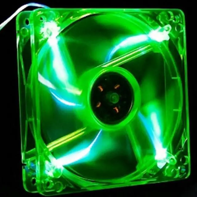 Alt view image 3 of 5 - Quad 4-LED Light Neon Clear 120mm PC Computer Case Cooling Fan Mod 120*120*25mm Easy Installed Fan CPU Cooler