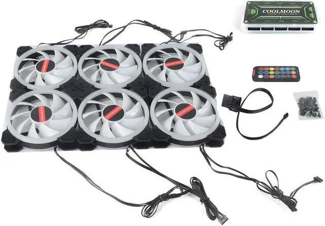 Main image of PC Cooler Cooling Fan Double Ring 366 Modes RGB LED 120mm Fan Super Quiet Cooling Fan For CPU High-airflow