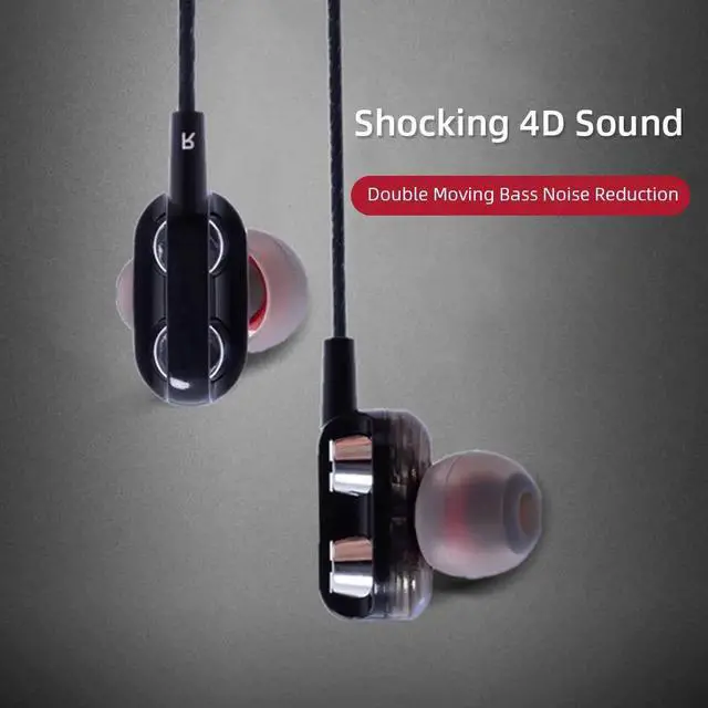 Alt view image 5 of 5 - Wired Earphone Gaming 4D Stereo Sound Mobile Phone 3.5mm Headset In Ear HD Mic Earbuds Noise Reduction For  P30 Pro