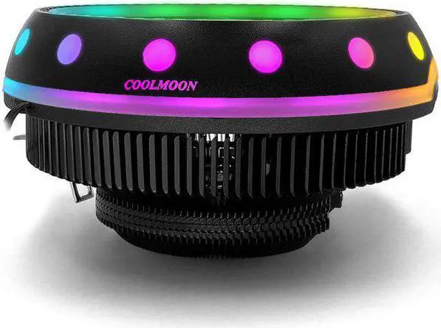 Alt view image 2 of 5 - PC CPU Cooler Fan Heatsink LED Aperture CPU Cooling Fan Quiet Radiator