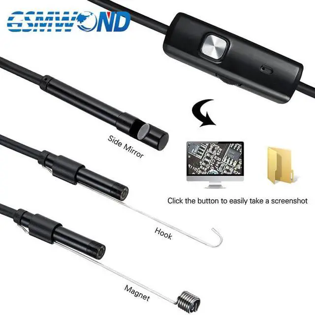Alt view image 3 of 5 - 7mm Endoscope Camera Micro USB OTG Type C Waterproof 6 Adjustable LEDs Inspection Borescope Camera For Android Phone & Computer