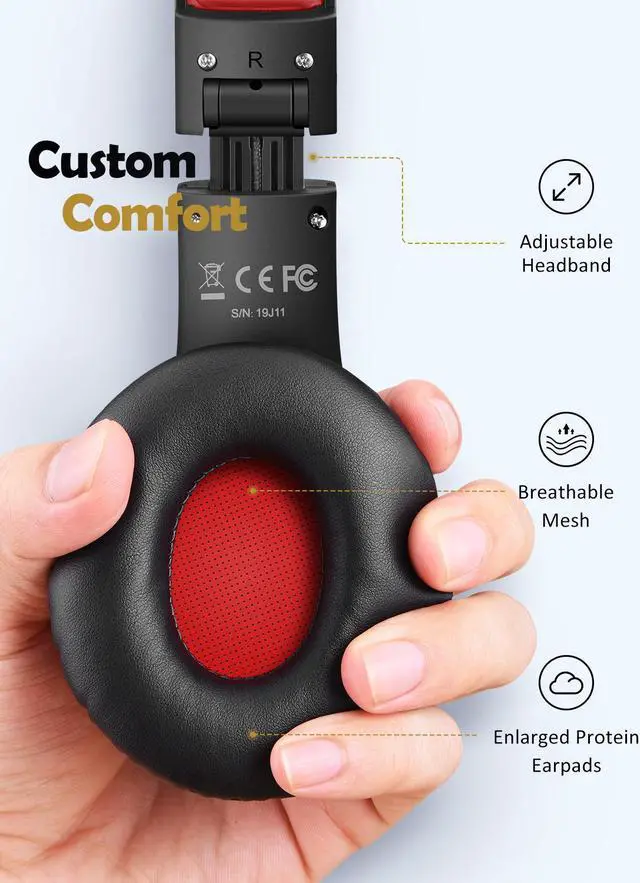 Alt view image 3 of 5 - CH6 Pro Wired Headphones for Kids Children Foldable Over-ear Headphones with Sharing Function & Volume Limiting Microphone