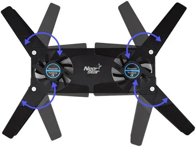 Alt view image 3 of 5 - USB Fan Cooling Pad 2 Fans Cooler Notebook Cooler Computer USB Fan Stand For 8-14 PC Laptop PC Computer Peripherals