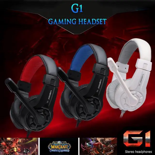 Main image of 2 Colors 3.5mm Wired Stereo Headphones Interface Head-mounted Gaming Headset Laptop Computer PC Earphon Microphone Headphones
