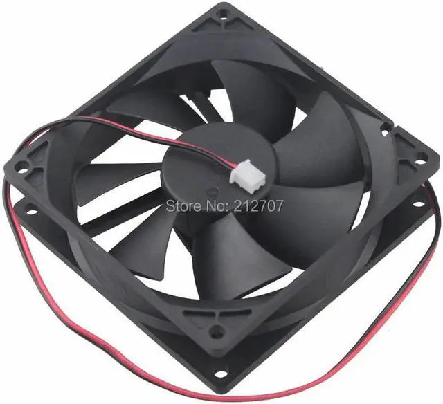 Alt view image 4 of 5 - 92mm x 25mm DC 12V 2Pin Ball Bearing Computer Cooling Fan for PC Case CPU Cooler