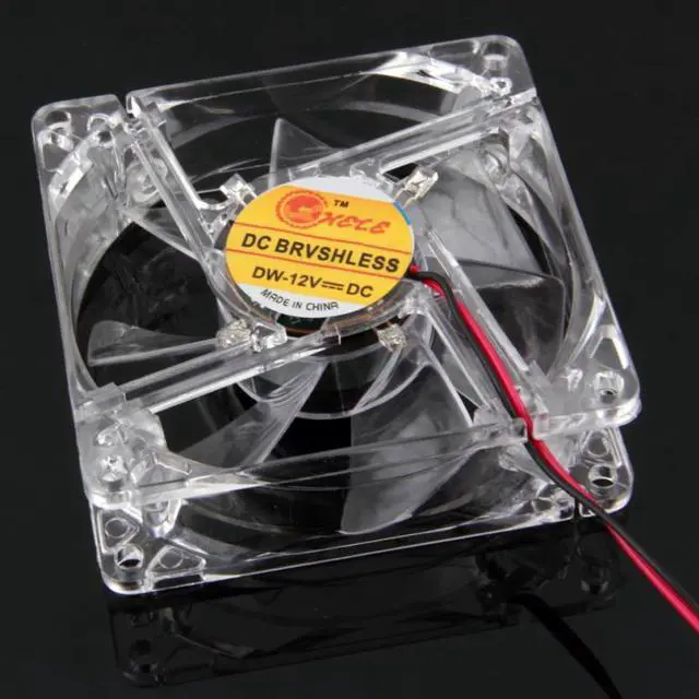 Alt view image 5 of 5 - Reliable 2018 Hot Blue Quad 4-LED Light Neon Clear 80mm PC Computer Case Cooling Fan Mod Hot 18Jan29
