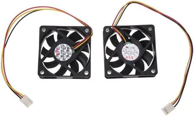 Main image of 60mm 6cm DC 12V 3 Pin Computer Case CPU Cooler Cooling Fan Black 2 Pcs