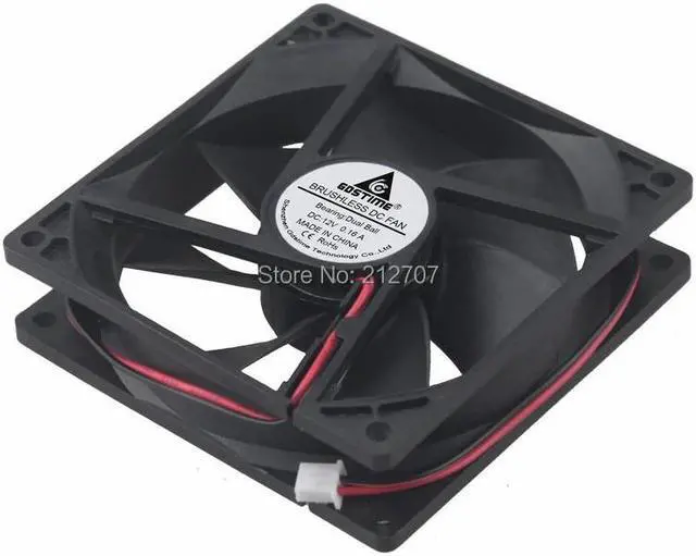Alt view image 3 of 5 - 92mm x 25mm DC 12V 2Pin Ball Bearing Computer Cooling Fan for PC Case CPU Cooler