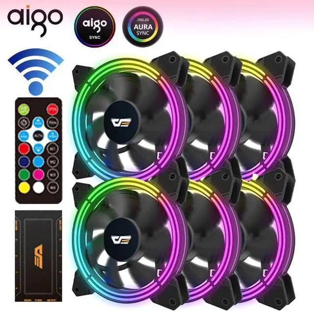 Main image of CF11PRO Cooler Computer Case Cooling Fan RGB 120mm Fan Adjust 12V Quiet IR Remote Fan Aura Sync Cooler Cooling PC Case Fan