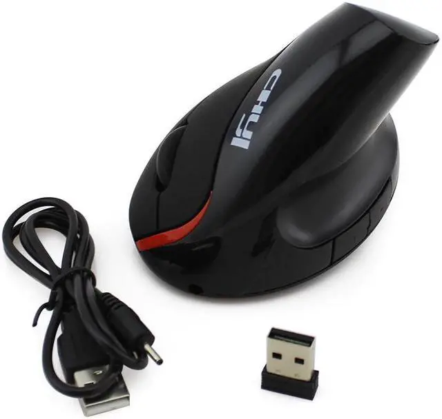 Alt view image 5 of 5 - Vertical Mouse Gaming Mouse Ergonomic 1600DPI Optical Rechargeable USB Mice With Wrist Rest Mouse Pad For PC Gamer