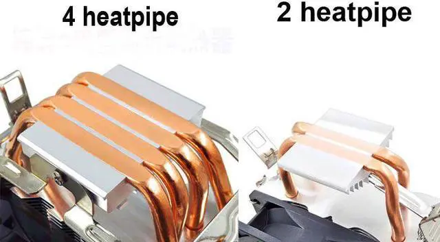 Alt view image 4 of 5 - 3Pin 2 heatpipe PC Cooling Fan RGB LED CPU cooler heatsink for LGA/775/115X/1366/AM4/AM3/AM2+/AM2/2011