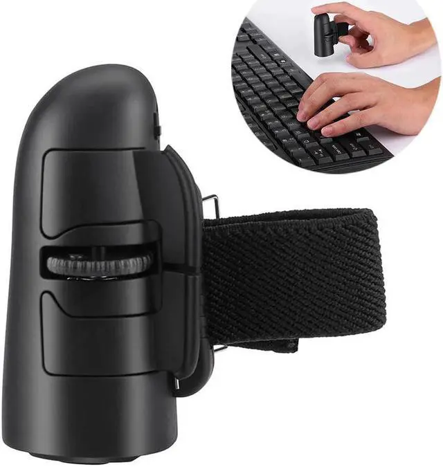 Main image of Wireless Finger Ring Mouse Ergonomic Handheld Optical Travel Mice Gaming Mouse