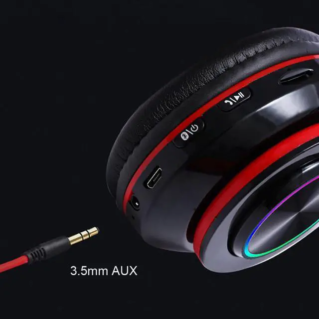 Alt view image 5 of 5 - Over Ear Wired Headset With Mic Led Light Gaming Headphones For Computer PS4 Adjustable Bass Stereo PC Gamer Gifts