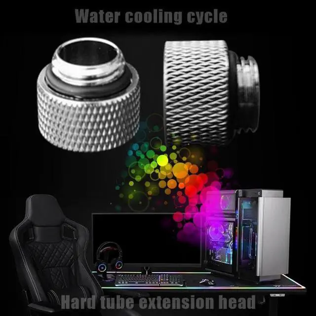Alt view image 2 of 5 - Universal Copper Extension Water Cooling Block Joint Fittings for Female G1/4 Thread PC Water Colling Tube Adapter