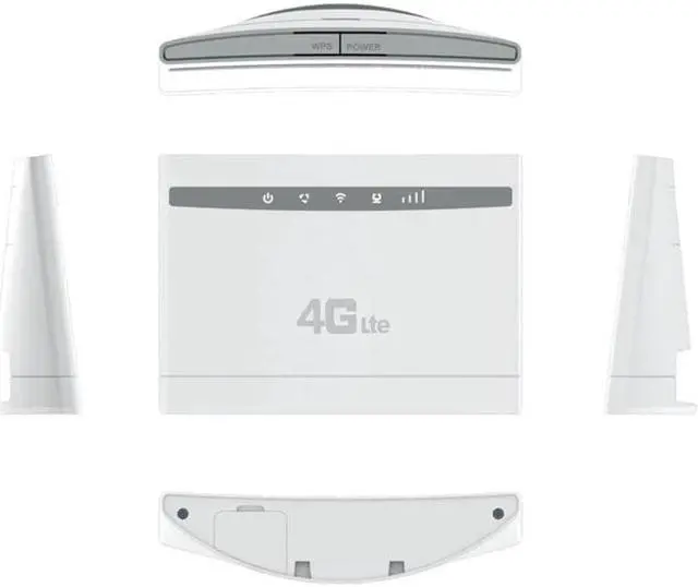 Alt view image 4 of 5 - 4G Router 300Mbps Wifi Router 4G LTE CPE Wifi Router with LAN Port Support SIM Card Slot Wireless WiFi Router