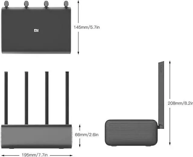 Alt view image 5 of 5 - Mi Router Pro R3P 1733Mbps Wi-Fi Wi Fi Smart Wireless Wifi Router 4 Antenna Dual Band 2.4Ghz 5.0Ghz Wifi Network Device