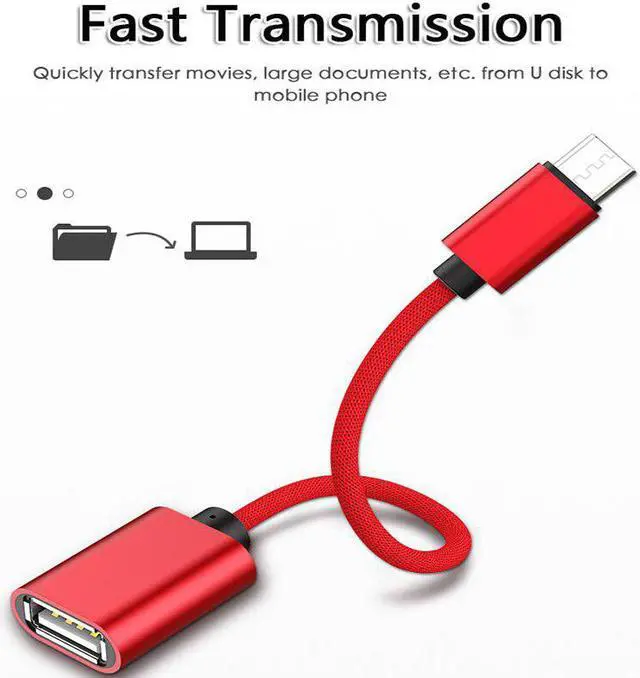 Alt view image 3 of 5 - 3colors 18cm Micro USB OTG Cable Type C OTG Cable Gaming OTG Adapter Cellphone Game Mouse Keyboard Connector for