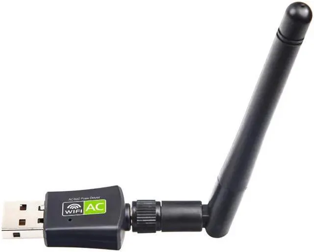 Alt view image 2 of 4 - 802.11ac Dual Band  Driver WiFi Dongle 600Mbps Wireless USB Adapter 2.4GHz 5.8GHz WiFi Network Card With 2DB Antenna