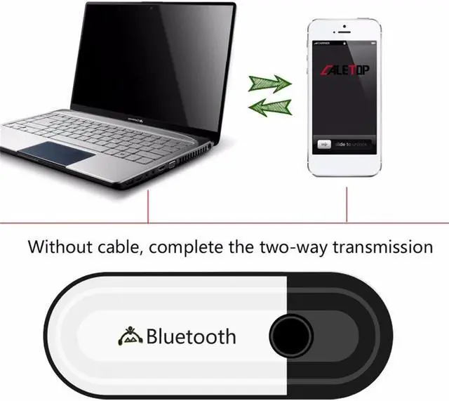Alt view image 2 of 5 - Bluetooth 5.0 Audio Receiver Car AUX 2 in 1 Audio Wireless Adapter 3.5mm Jack For Headphone Car Speaker Kit USB Dongle