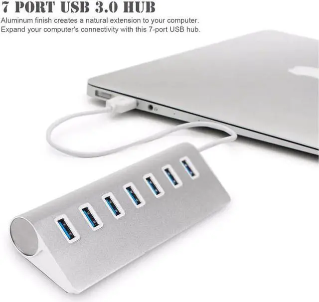 Alt view image 2 of 5 - Usb Hub 3.0 4/7 Ports High Speed Usb 3.0 Hub 5Gbps USB 3.0 Multi Hub Splitter Adapter for PC Laptop