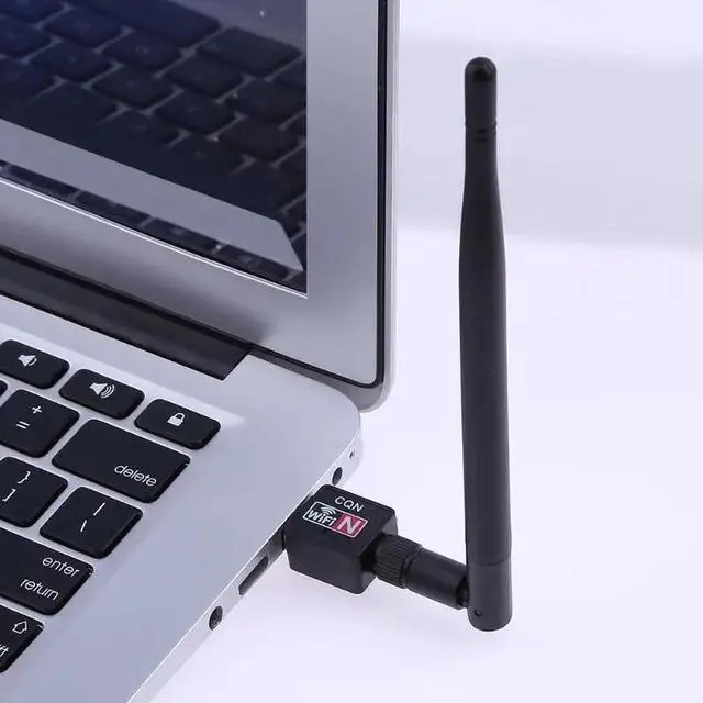 Alt view image 5 of 5 - 600MBPS USB 2.0 High Speed Wifi Router Wireless 802.11 N Adapter Network LAN Card w/5dBI Antenna for Desktop Computer