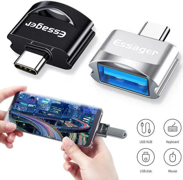 Alt view image 2 of 5 - OTG Converter Type C OTG Adapter USB C Male To USB Female Cable Converters for Macbook    DIsk Flash