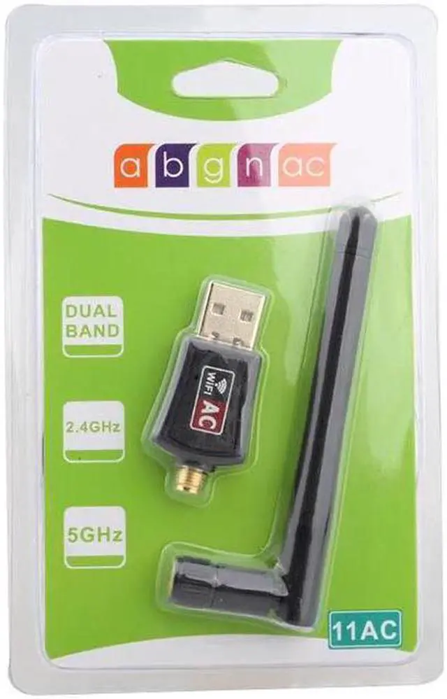 Alt view image 5 of 5 - 802.11B/G/N/AC Dual Band 600Mbps RTL8811CU Wireless USB WiFi Adapter dongle with 2.4G&5.8G External Wifi Antenna for Android