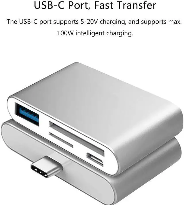Alt view image 3 of 5 - 5 IN 1 Multi-function Type-C HUB OTG USB 3.0 U Disk TF/SD Card Reader Converter Adapter Plug & Play for mole phones laptops