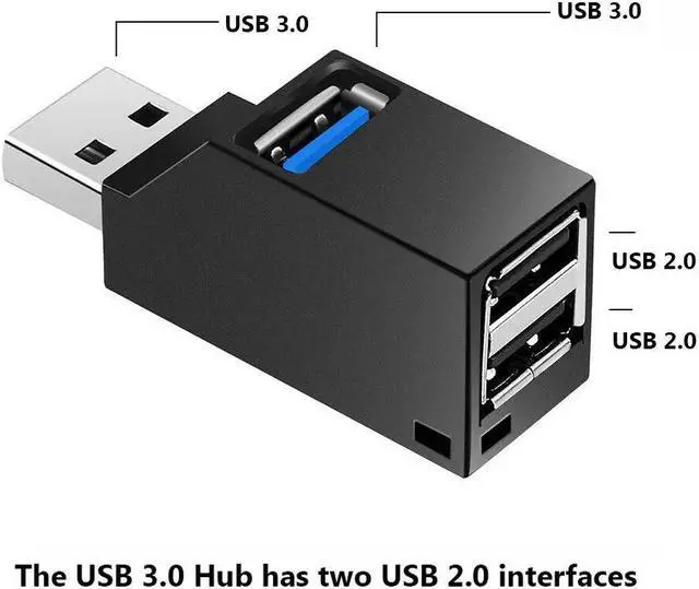 Main image of 3 Port USB Hub Mini USB 2.0 3.0 High Speed Hub Splitter Box For PC Laptop U Disk Card Reader For iPhone  Mole Phone Hub