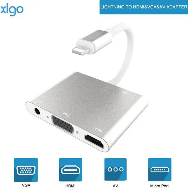 Main image of Quality HDMI OTG Cable for Lightning to VGA AV Audio Video HDTV Adapter for iPhone 11/X/XS/XR/8P/8/7P/6S For iPad Air/iPod