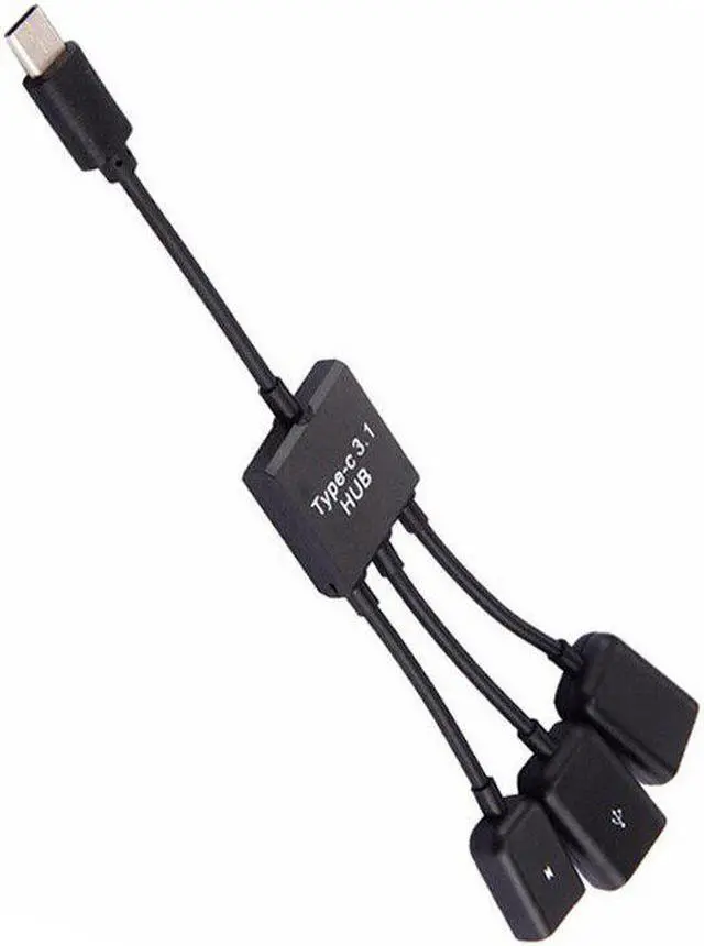 Alt view image 5 of 5 - 3 In1 Hub Adapter OTG 3in1 USB Type-C Micro OTG USB 3 Port Game Mouse Keyboard Adapter Cable Flash Disk Adapters mouse USB Port