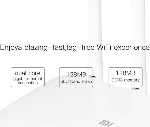 Alt view image 5 of 5 - MI WiFi Wireless Router 3G V2 1167Mbps WiFi Repeater 4 Antennas Flash ROM 128MB Memory APP Control MI Wireless Router
