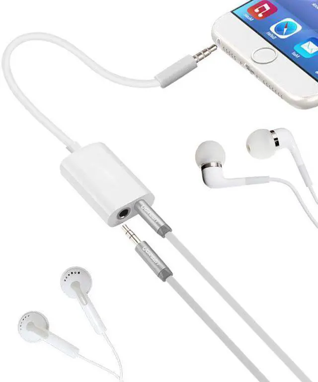 Alt view image 2 of 5 - 3.5mm 1 Male to 2 Female Port Audio Stereo Jack Headphone Splitter Cable Adapter For  E7, A8 Max, R7, A5, A8 Earphone