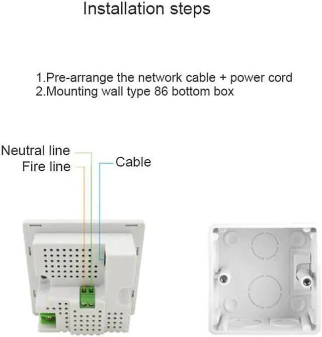 Alt view image 5 of 5 - 300Mbps 86 Panel in Wall Wireless AP Router 220V WiFi Access Point in-wall AP Wireless Wifi Router Repeater 802.3af POE