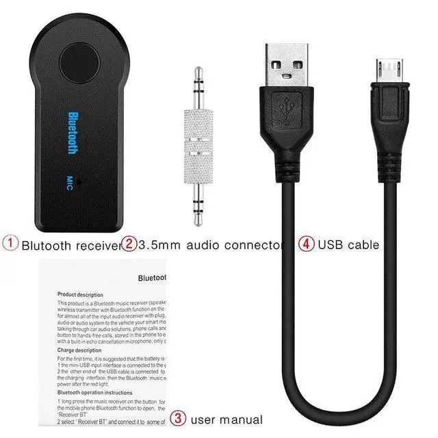 Alt view image 4 of 5 - 2 in 1 Wireless Bluetooth 5.0 Receiver Transmitter Adapter 3.5mm Jack For Car Music Audio Aux A2dp Headphone Reciever Handsfree