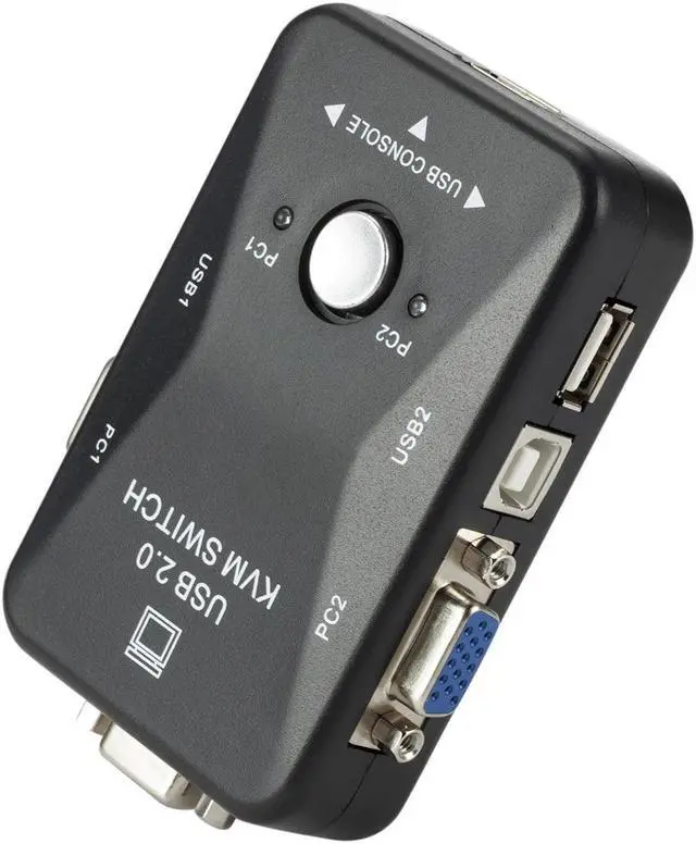 Alt view image 4 of 5 - 2-In-1-Out 2 Port USB 2.0 KVM Switch Switcher 1920*1440 VGA SVGA Switch Splitter Box for Keyboard Mouse Monitor Adapter