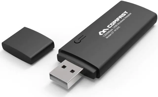 Alt view image 2 of 4 - 100pc 1200Mbps USB WiFi Adapter 2.4GHz 5GHz WiFi Antenna 802.11b/n/g/ac PC Mini Wireless Computer Network Card Receiver CF-912AC