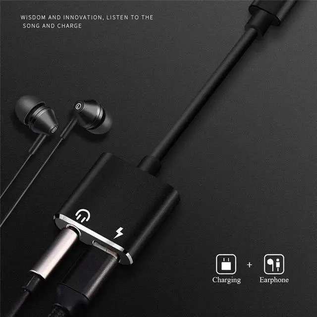 Alt view image 5 of 5 - C Aux Jack Headphone Adapter Charger Audio Cable USB C -C to 3.5mm Earphone Splitter Charging For Mi 8 Lite A2 (L1130)