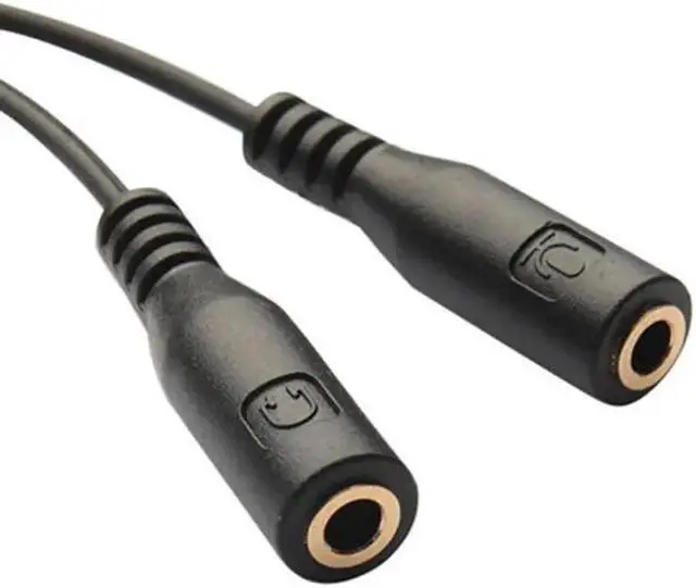 Alt view image 5 of 5 - 3.5 Mm Earphone Adapter 1 Male For 2 Female Y Dual Audio Splitter Cable Adapter Convenient Audio Line Headphone Audio Cable