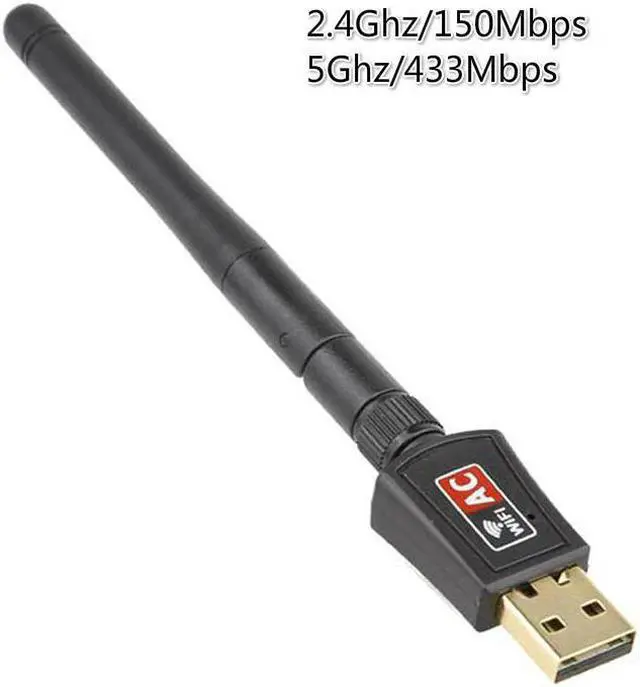 Alt view image 2 of 5 - 802.11B/G/N/AC Dual Band 600Mbps RTL8811CU Wireless USB WiFi Adapter dongle with 2.4G&5.8G External Wifi Antenna for Android