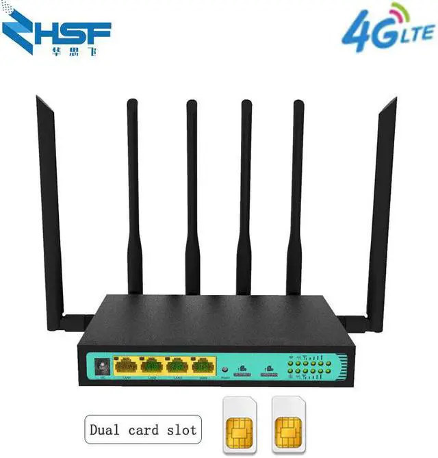Main image of 4G dual SIM card router 300Mbps wireless router 4GCPE WIFI router 4G LTE router VPN PPTP L2TP openwrt (with SIM card)