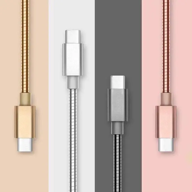 Alt view image 3 of 5 - Duty Metal Braided USB Charger Cable for IPhone X Xr 7 6 Type C for Note 9 S10 S9 S8 Cable for Micro 2A FAST